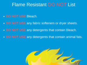how to care for flame resistant clothes